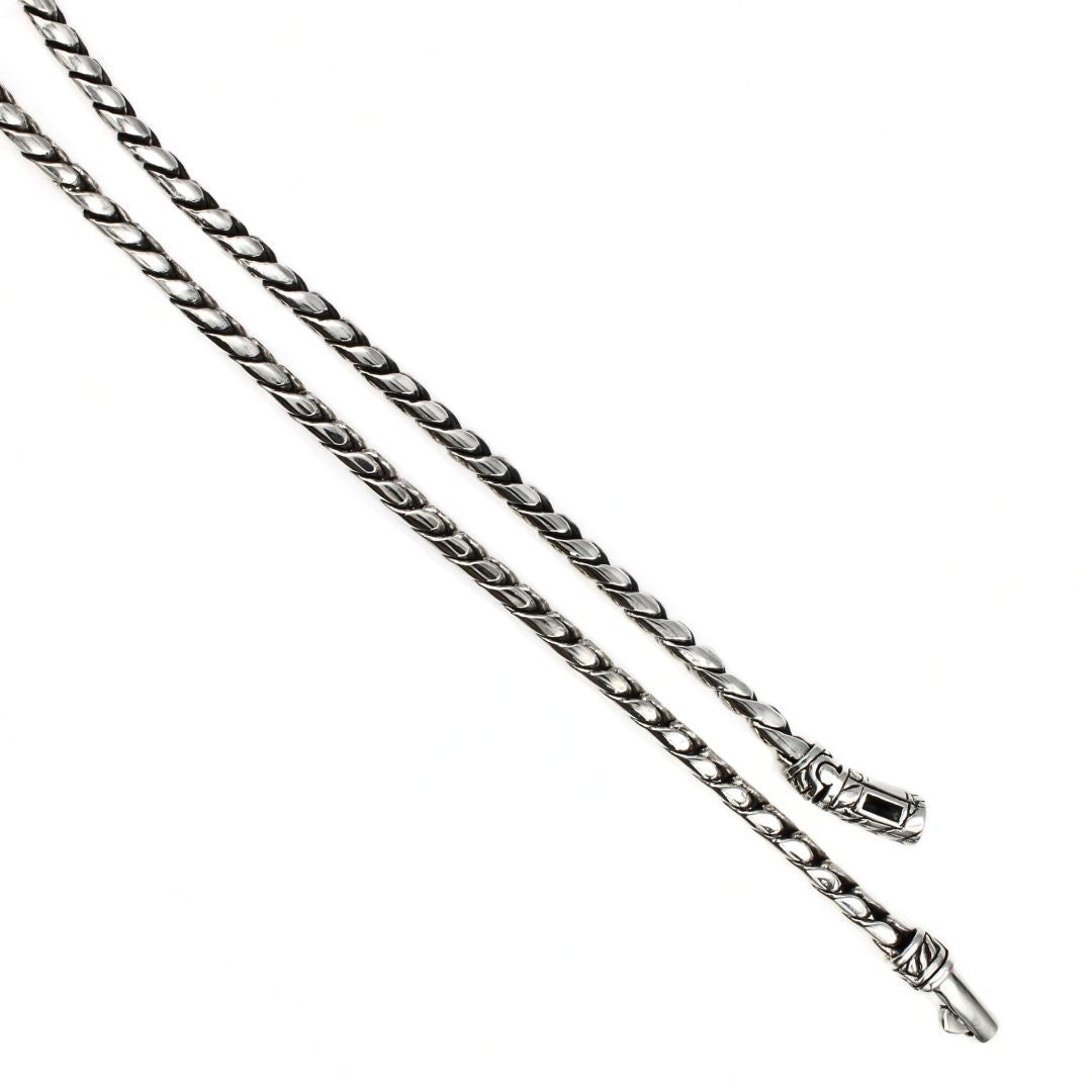 Sterling Silver Bekel Necklace – 4mm Wide
