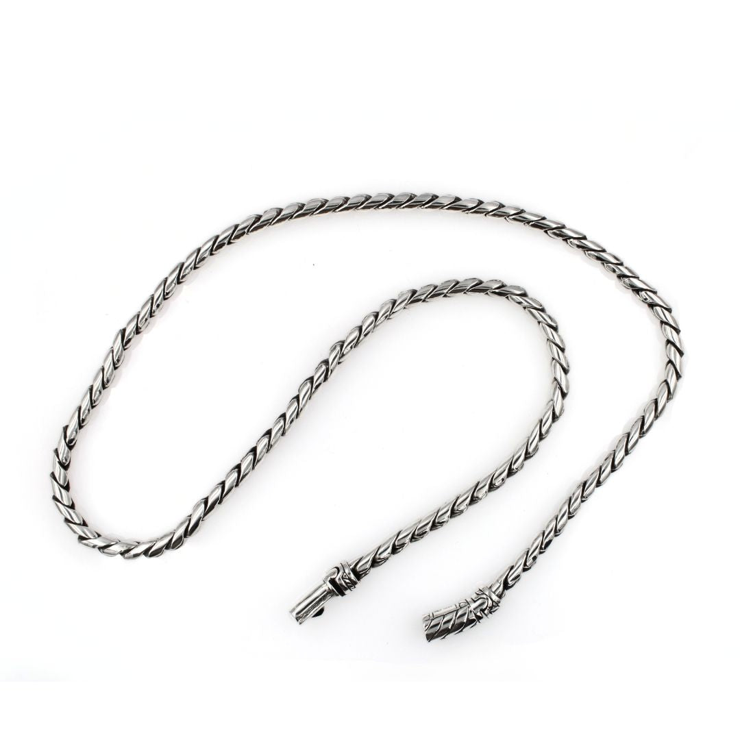 Sterling Silver Bekel Necklace – 4mm Wide