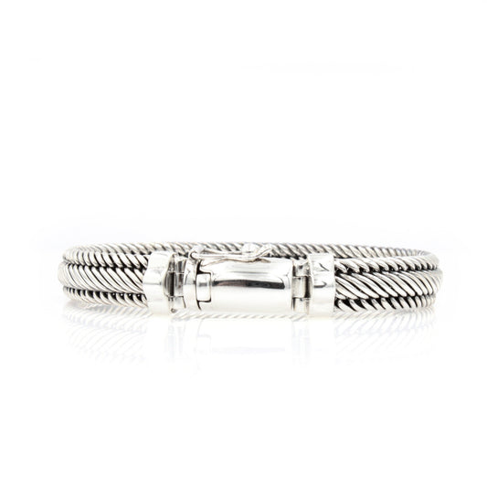 Men's Sterling Silver Bracelet 10mm- Edwin