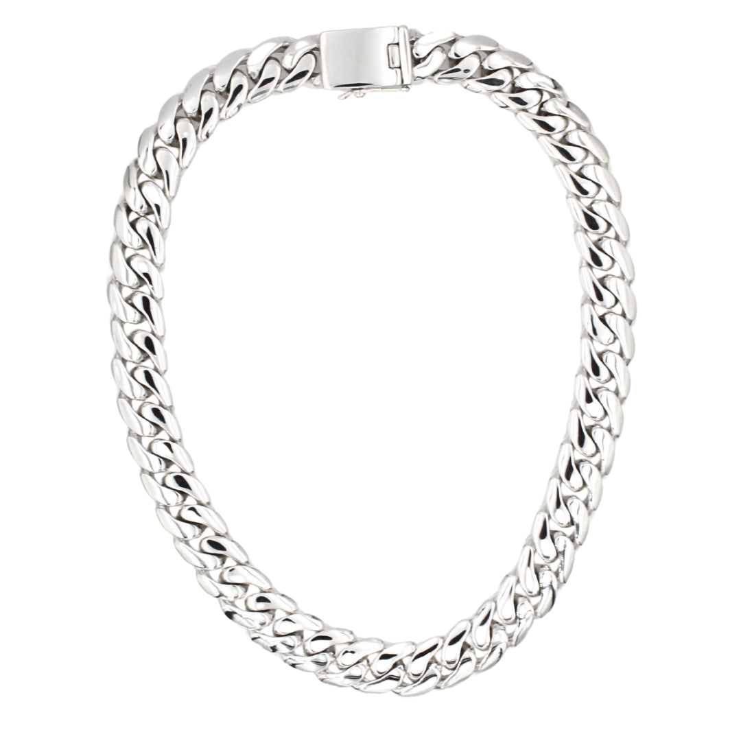 Sterling Silver Cuban Link Necklace – 16mm Heavyweight Chain