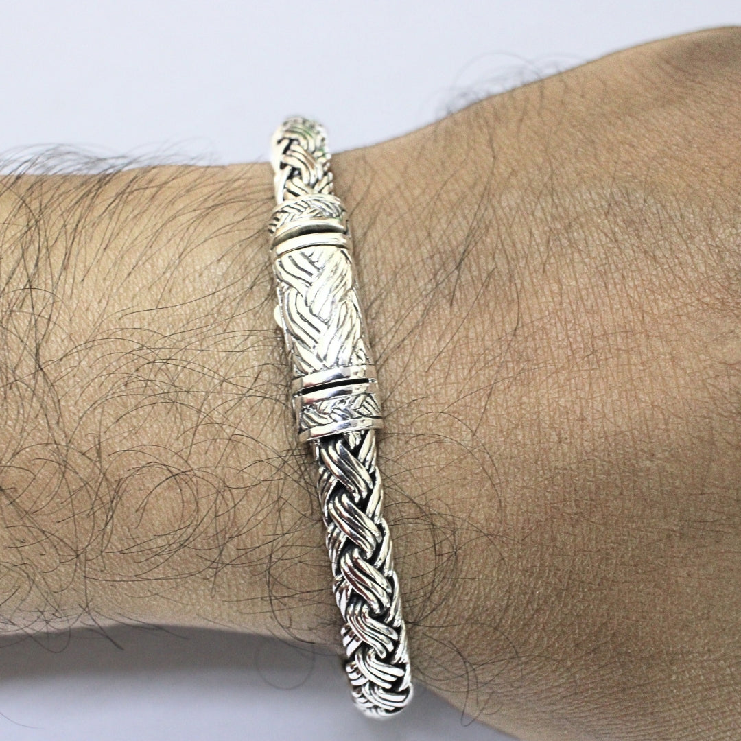 Sterling Silver Triple Padian Bracelet – 8mm