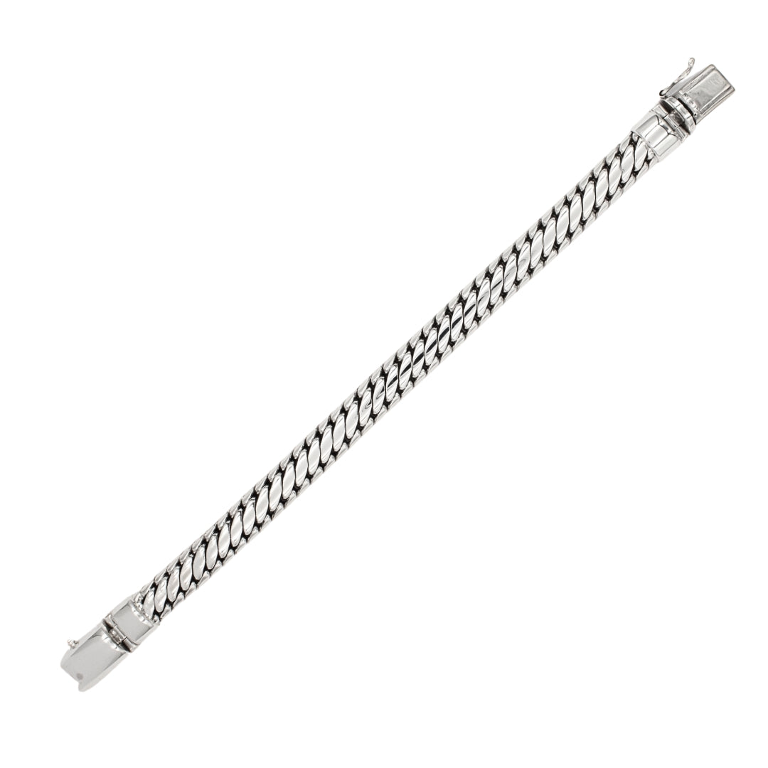 Men's Sterling Silver Bracelet -Ben 10mm wide
