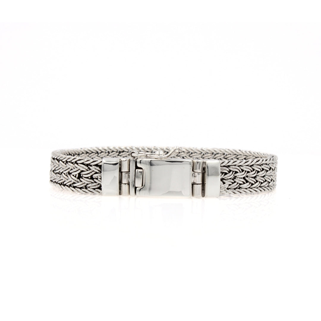 Sterling silver bracelet 10mm wide-Thailand