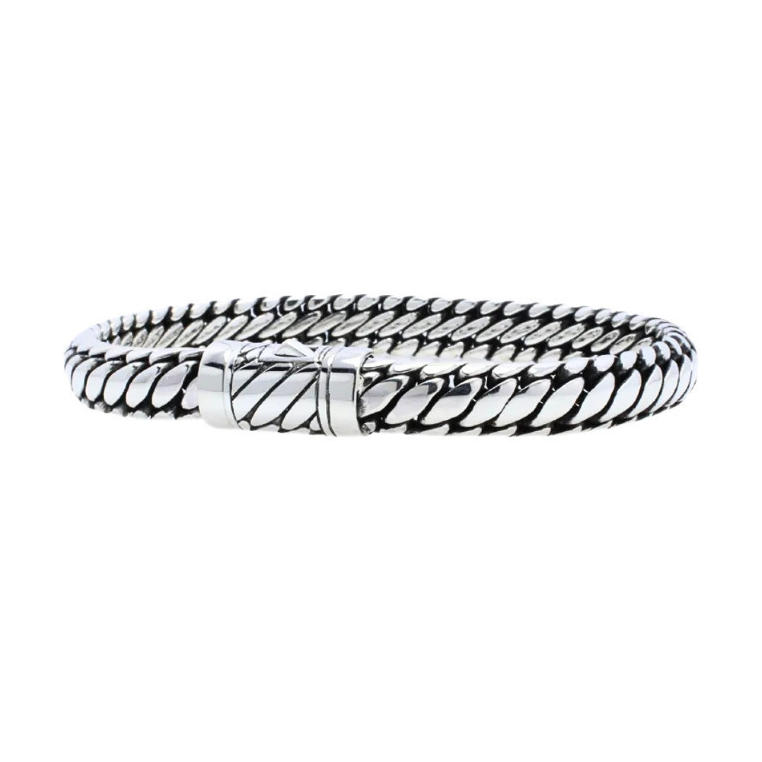 Ben 8 mm Silver Link Bracelet Solid 925