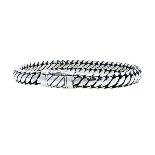 Ben 8 mm Silver Link Bracelet Solid 925