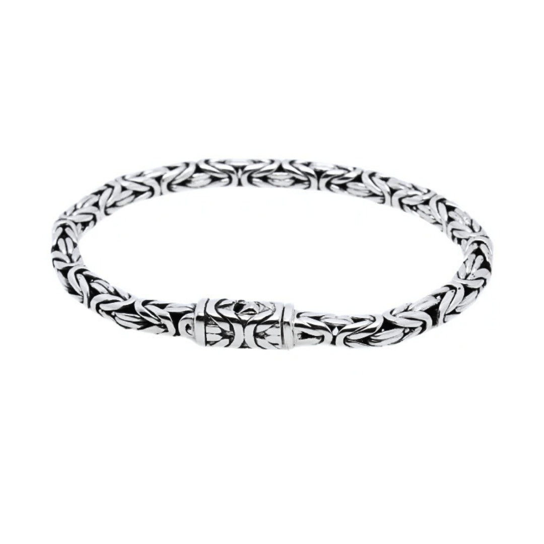 Byzantine Link Bracelet, 5mm Sterling Silver