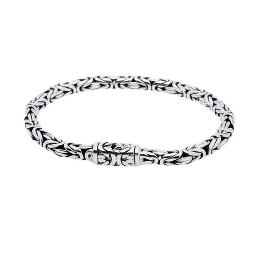 Byzantine Link Bracelet, 5mm Sterling Silver