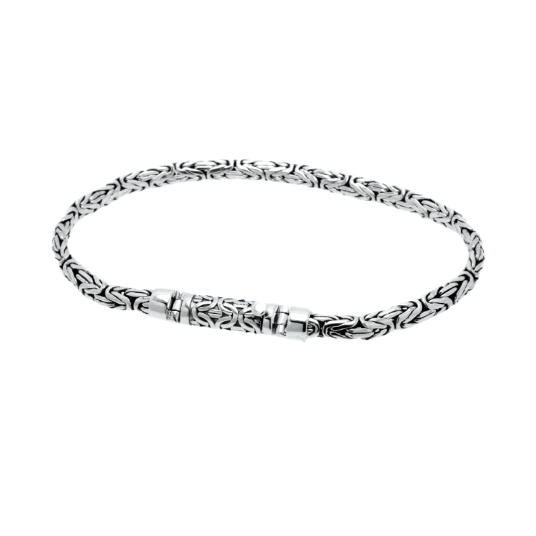 Sterling Silver Byzantine Link Bracelet – 5mm Artisan
