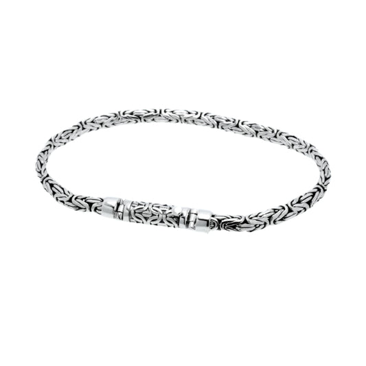 Sterling Silver Byzantine Link Bracelet – 5mm Artisan