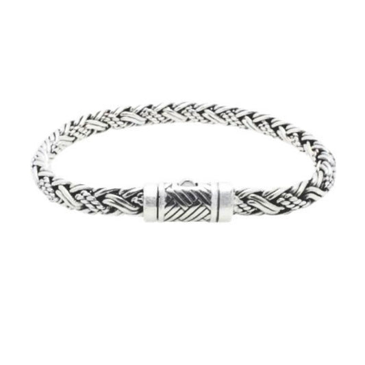 Padian Dua Tali Air 8mm Sterling Silver Bracelet