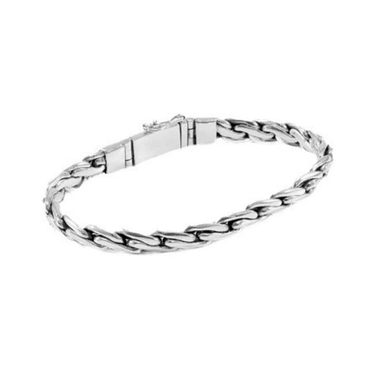 Balinese 6mm Padian Satu Oval Silver Bracelet