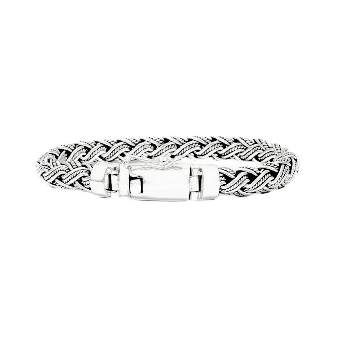 Balinese 7mm Triple Taliair Silver Bracelet