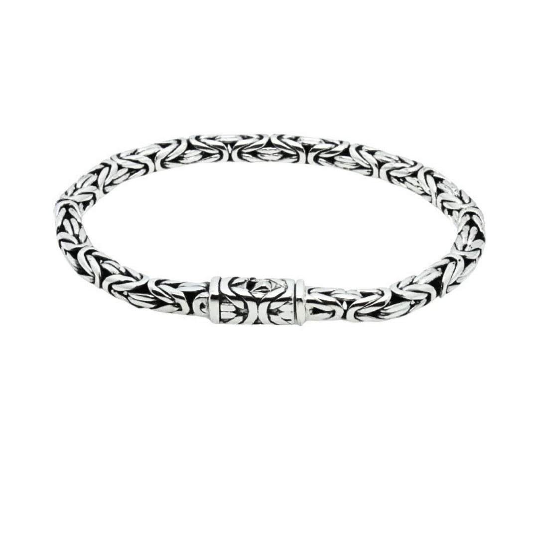 Byzantine Link Bracelet, 5mm Sterling Silver