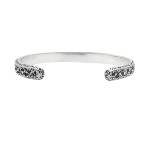 Heritage Distress Cuff Bracelet in Sterling Silver, 8mm