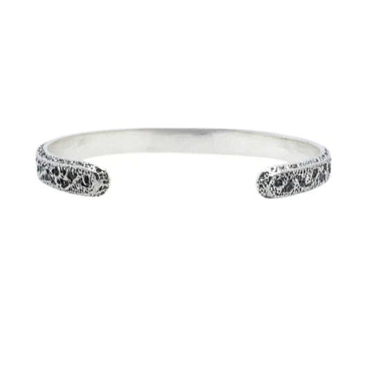 Heritage Distress Cuff Bracelet in Sterling Silver, 8mm