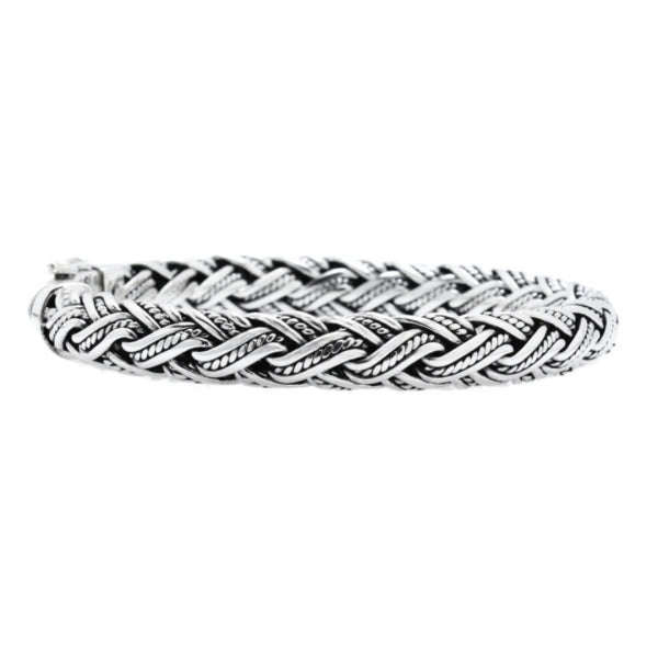 Padian Triple Taliair Weave Bracelet, 6mm Silver