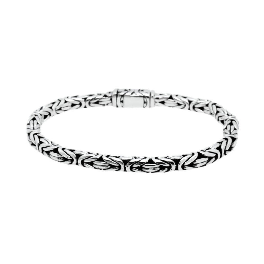 Byzantine Link Bracelet, 5mm Sterling Silver