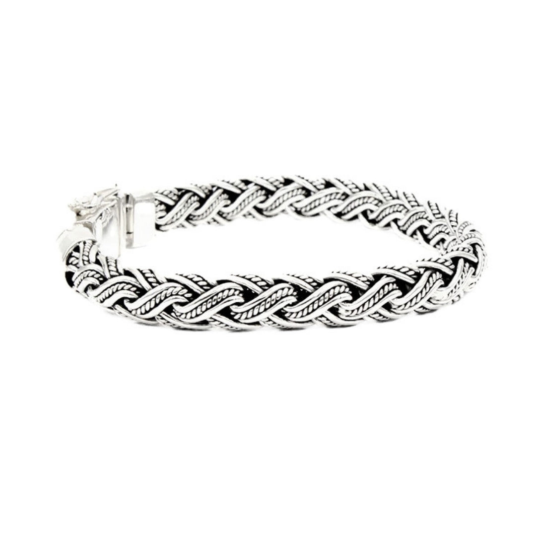 Balinese 7mm Triple Taliair Silver Bracelet