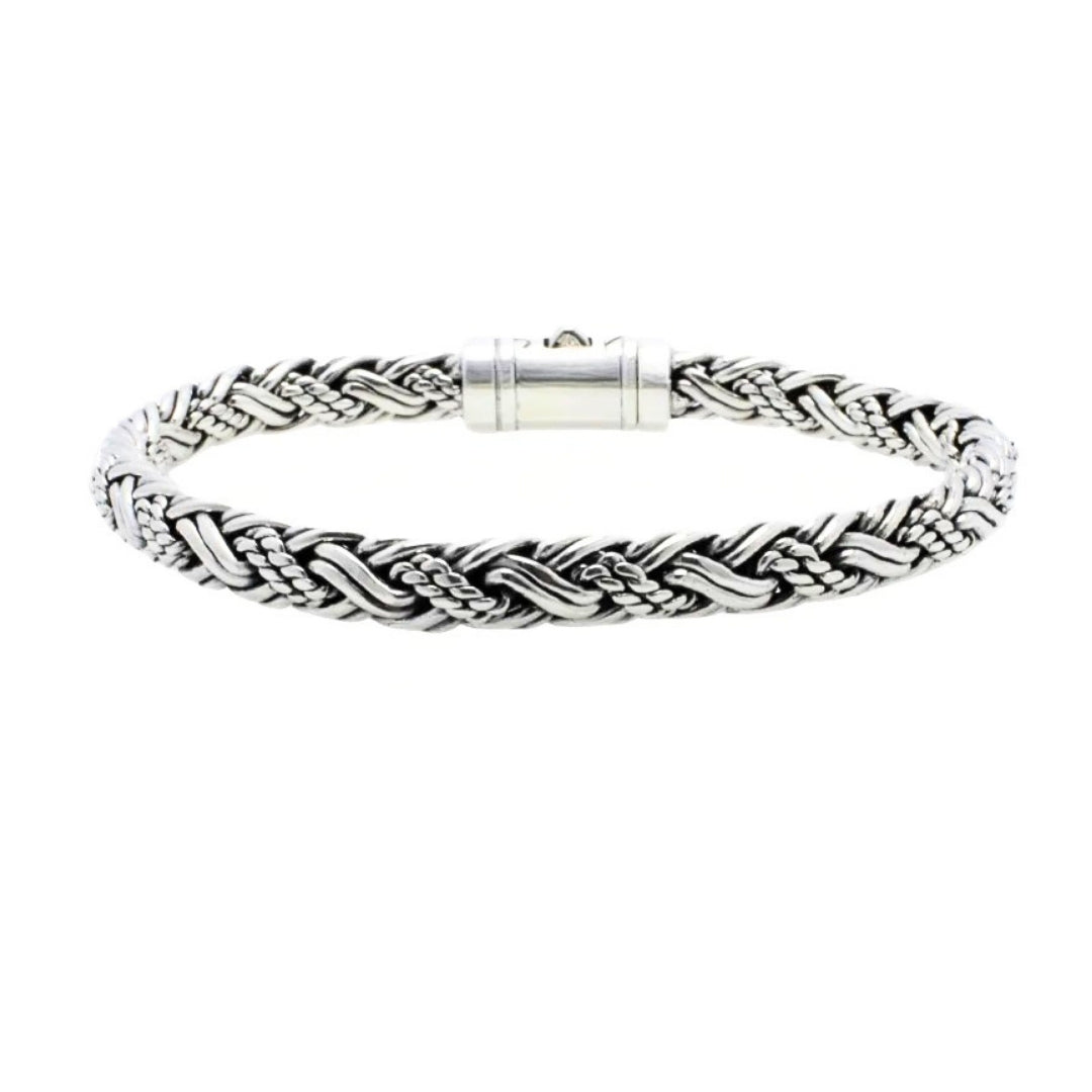 Padian Dua Tali Air 8mm Sterling Silver Bracelet