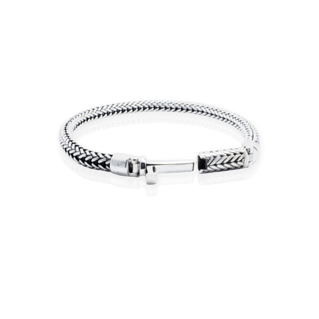 Balinese 5mm Sumbu Kompor Tulang Naga Silver Chain