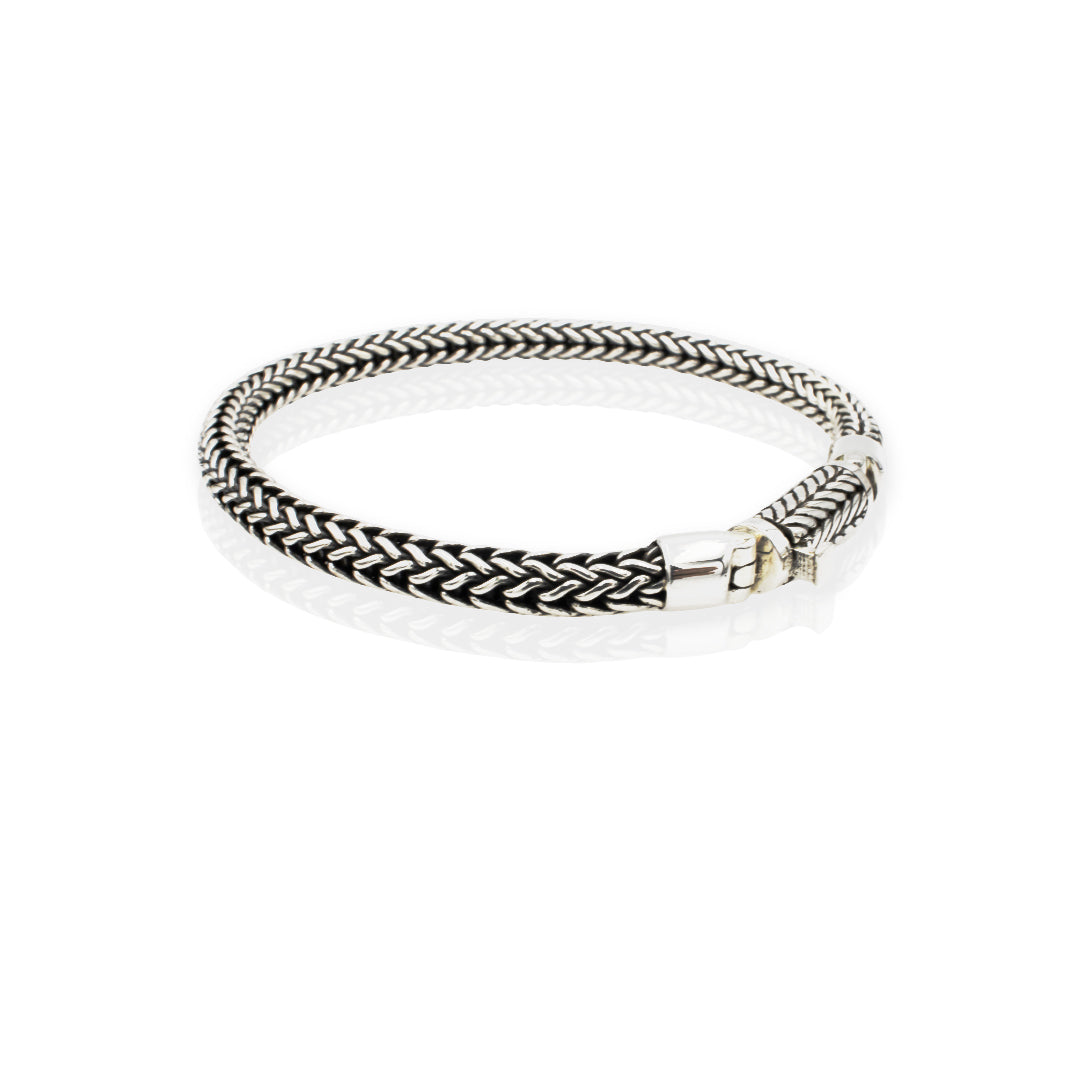 Balinese 5mm Sumbu Kompor Tulang Naga Silver Chain