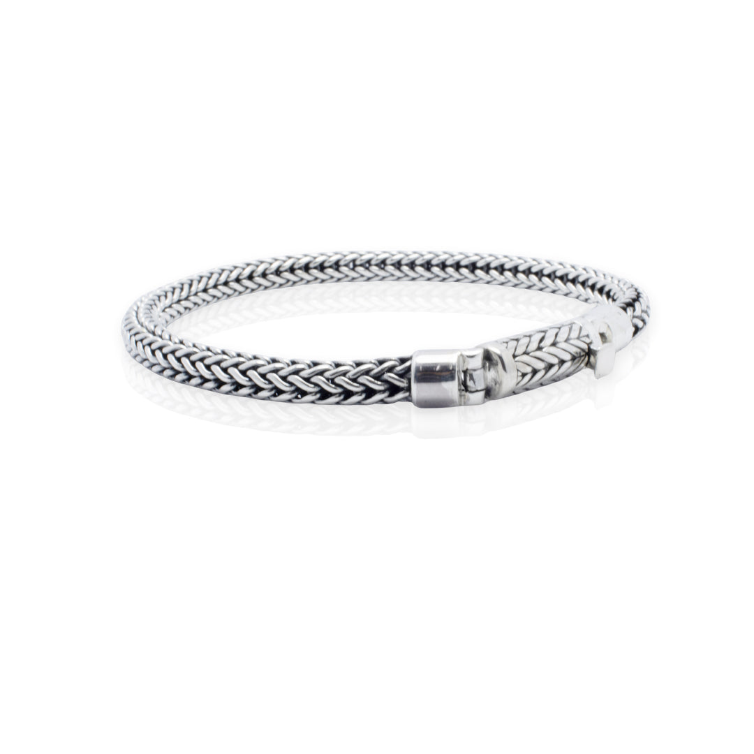 Balinese 5mm Sumbu Kompor Tulang Naga Silver Chain