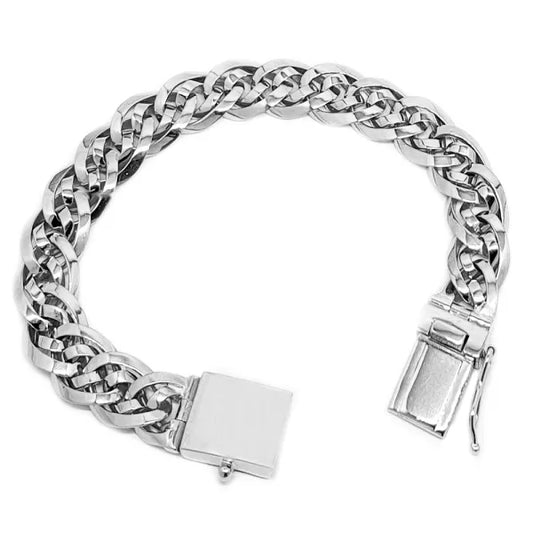 Natali Heritage Sterling Silver Chain Bracelet 12mm