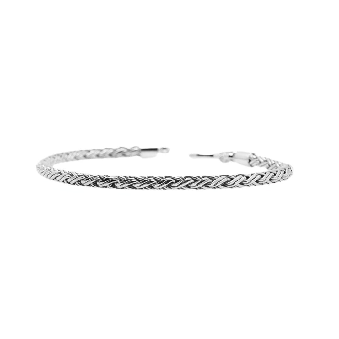 3mm Padian Dua Round Silver Chain Bracelet