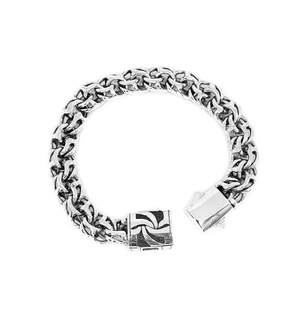 Bismarek Heritage Link 12mm, Artisan Sterling Silver Jewelry