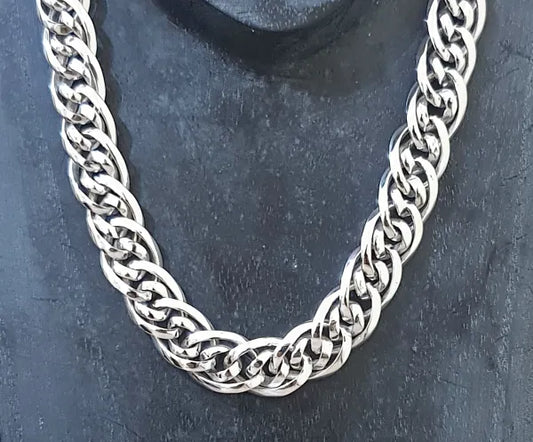 Natalia Signature Chain Necklace, Sterling Silver 12mm