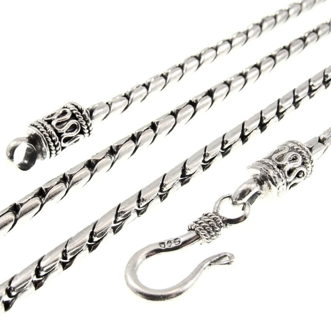 Bekel Heritage Sterling Silver Chain, 2.5mm Artisan Crafted