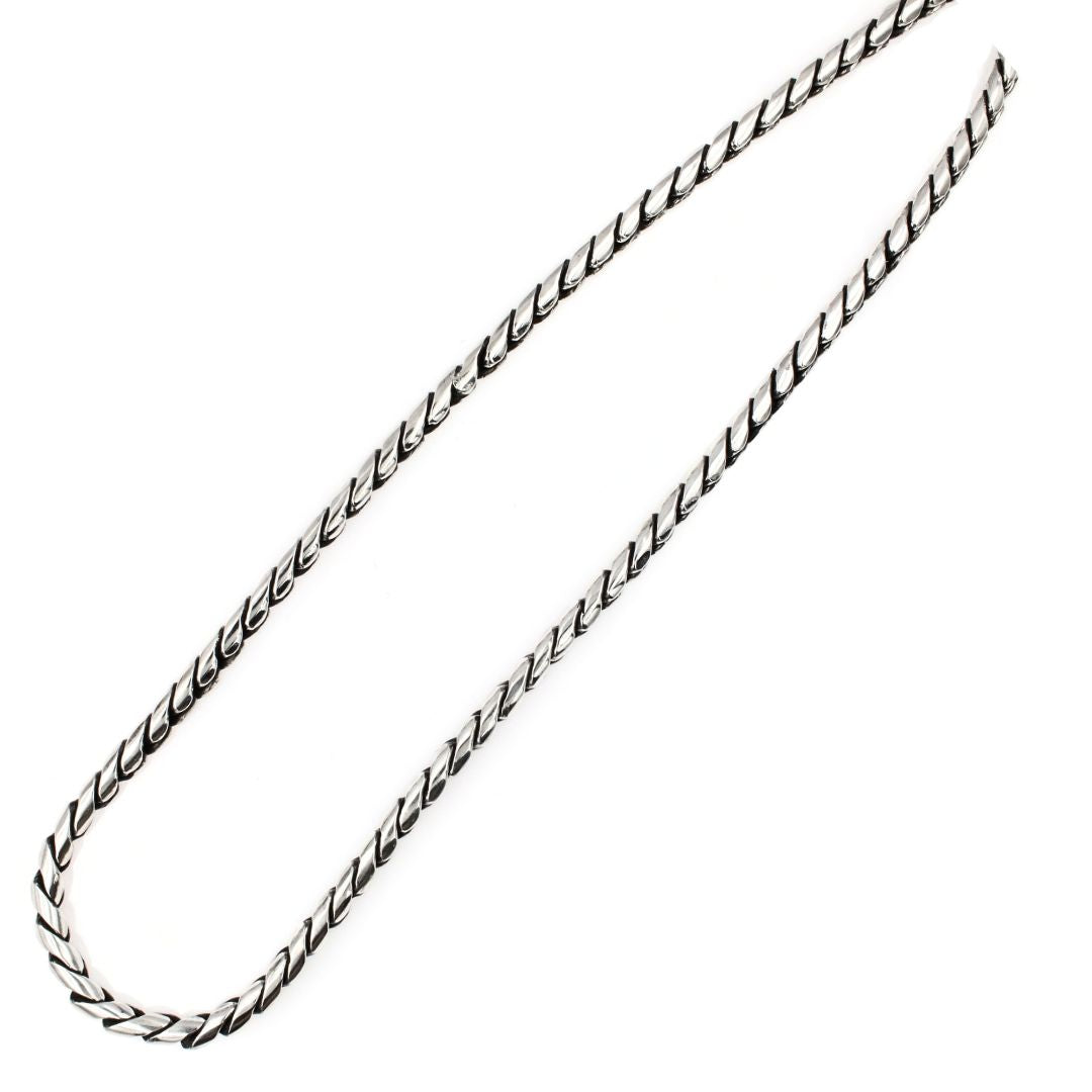 Sterling Silver Bekel Necklace – 4mm Wide