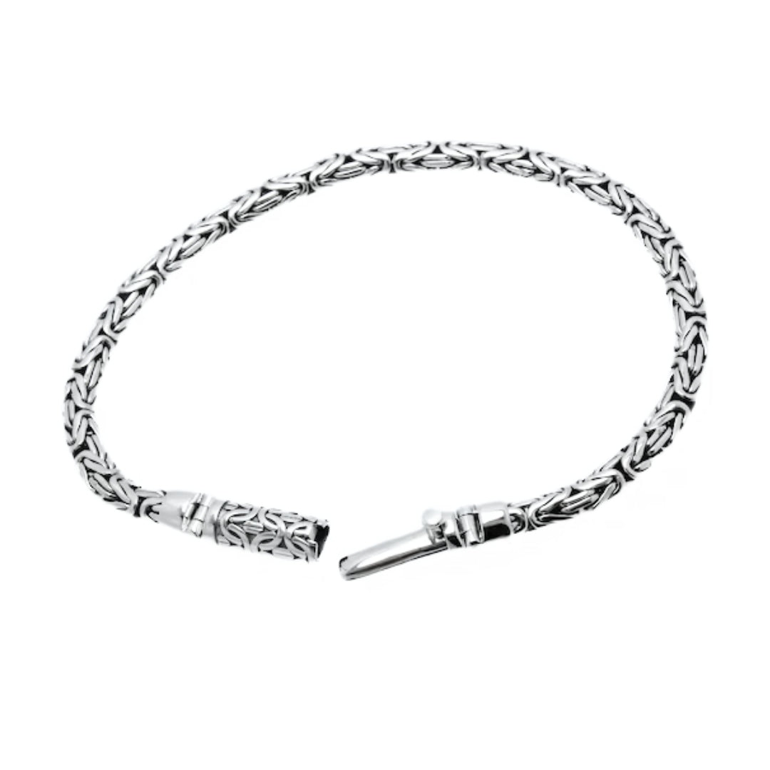 Byzantine Weave Chain Bracelet, 6mm Fine Silver