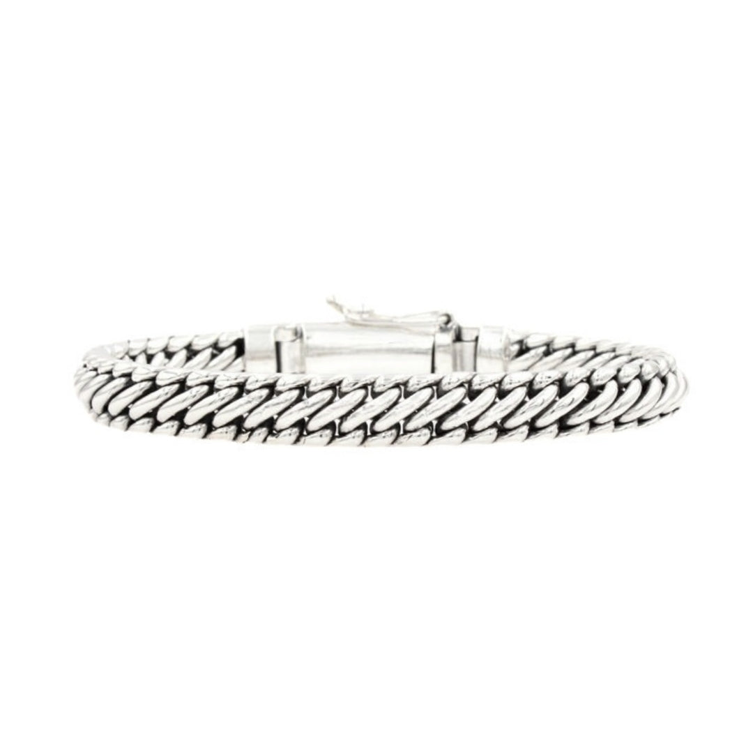 Balinese Artisan Silver Ben Chain Bracelet 8mm