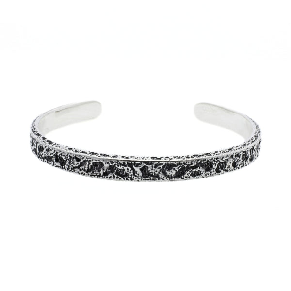 Heritage Distress Cuff Bracelet in Sterling Silver, 8mm