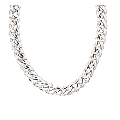 Sterling Silver Cuban Link Necklace – 16mm Heavyweight Chain