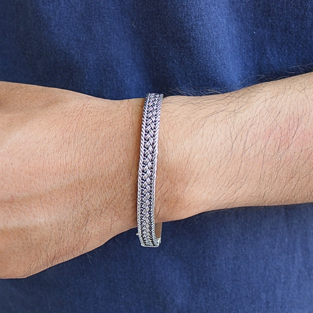 Artisan Anyaman Thailand Sterling Silver Jewelry, 8mm