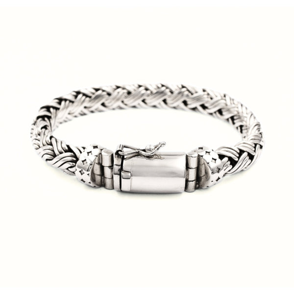Padian Heritage Triple Weave Sterling Silver Bracelet 10mm