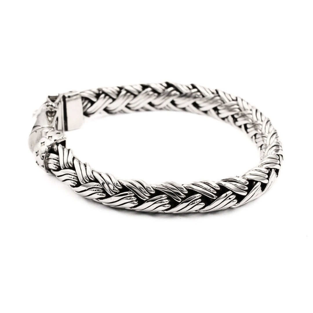 Padian Heritage Triple Weave Sterling Silver Bracelet 10mm