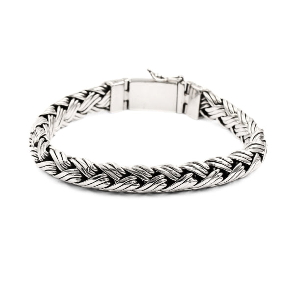 Padian Heritage Triple Weave Sterling Silver Bracelet 10mm