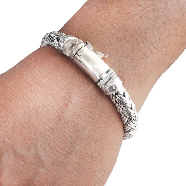 Padian Heritage Triple Weave Sterling Silver Bracelet 10mm