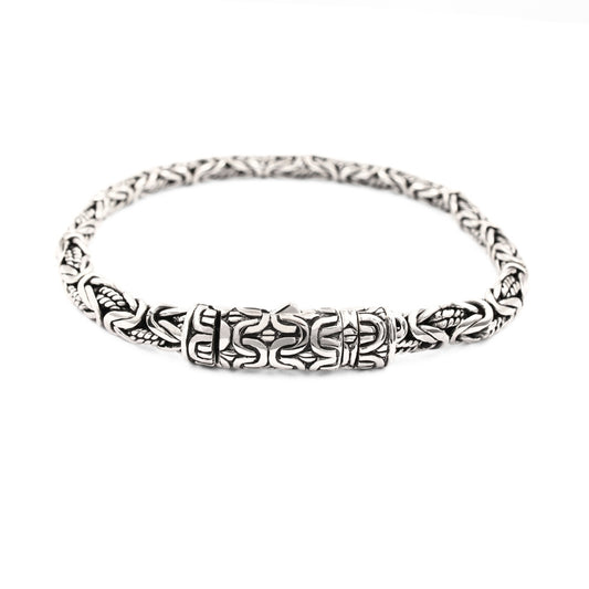 Rantai Byzantine Tali Air Silver Sterling Premium Handmade Bali