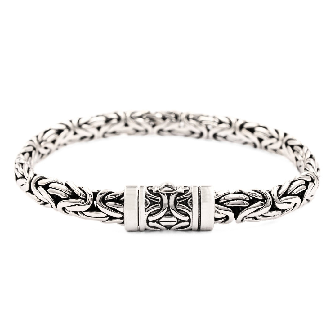 Handmade Byzantine 925 Sterling Silver Bracelet 8mm