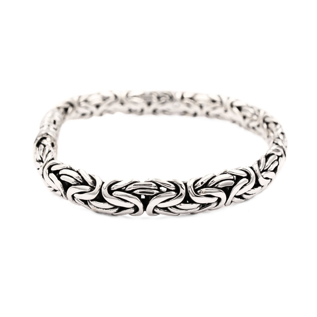 Handmade Byzantine 925 Sterling Silver Bracelet 8mm