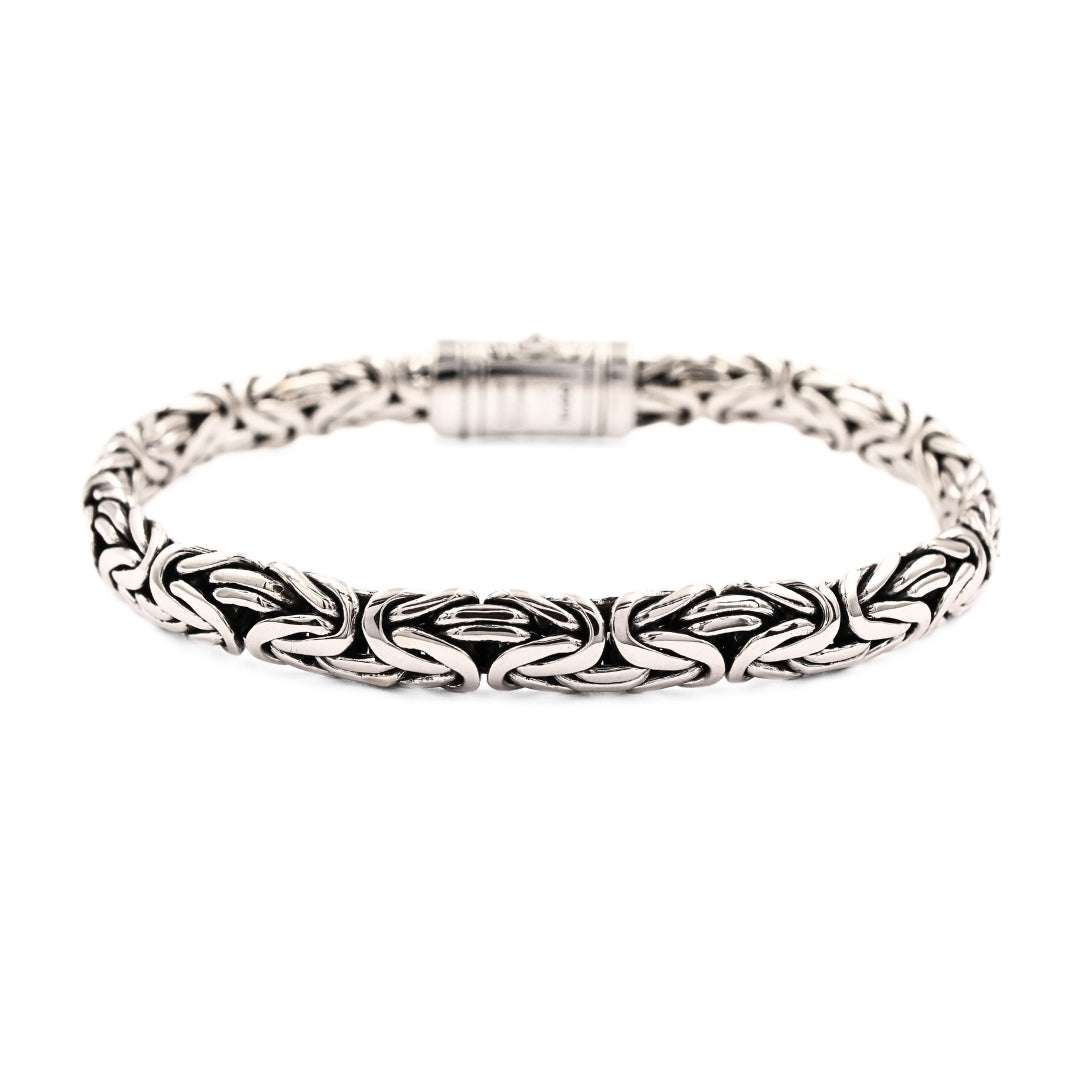 Handmade Byzantine 925 Sterling Silver Bracelet 8mm