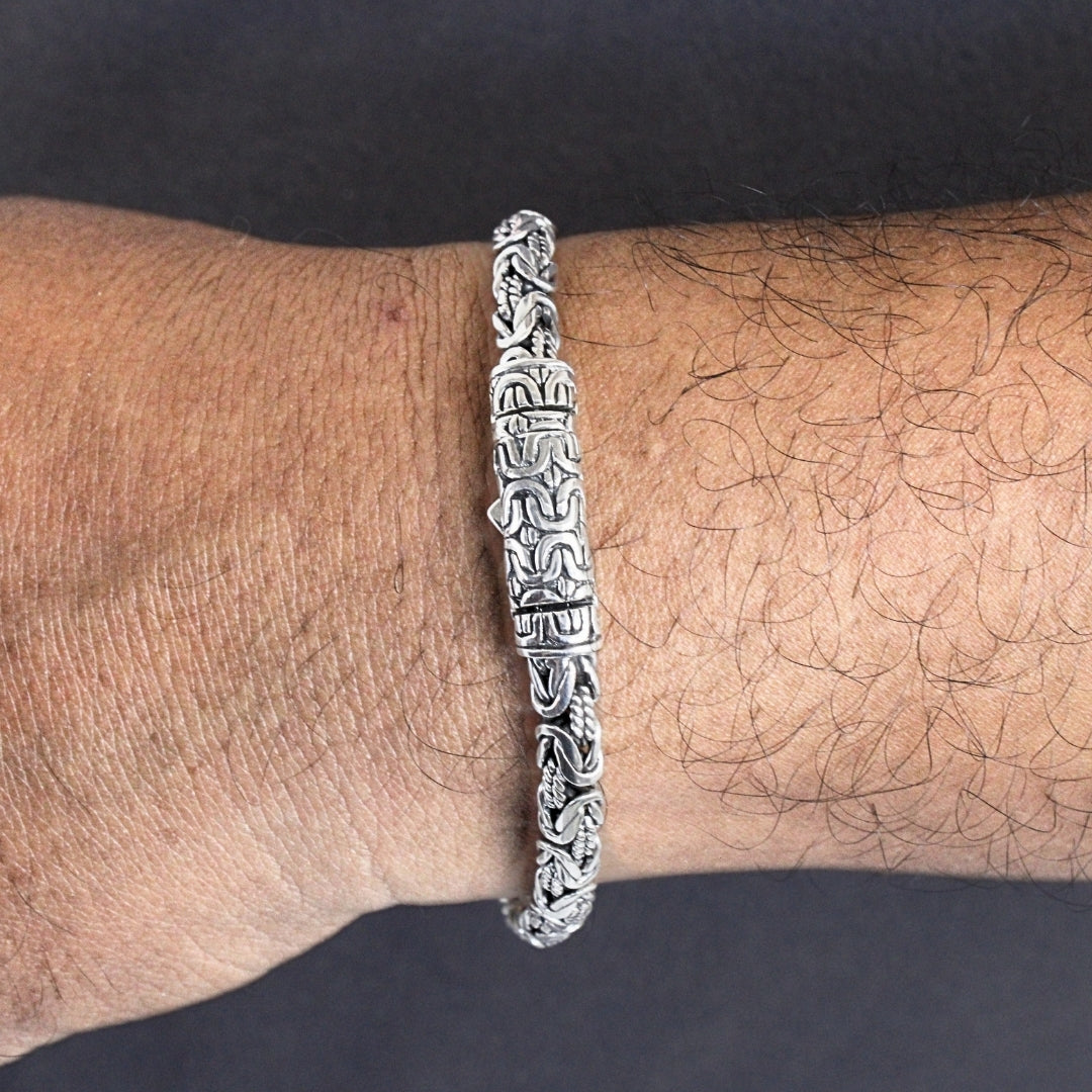 Rantai Byzantine Tali Air Silver Sterling Premium Handmade Bali