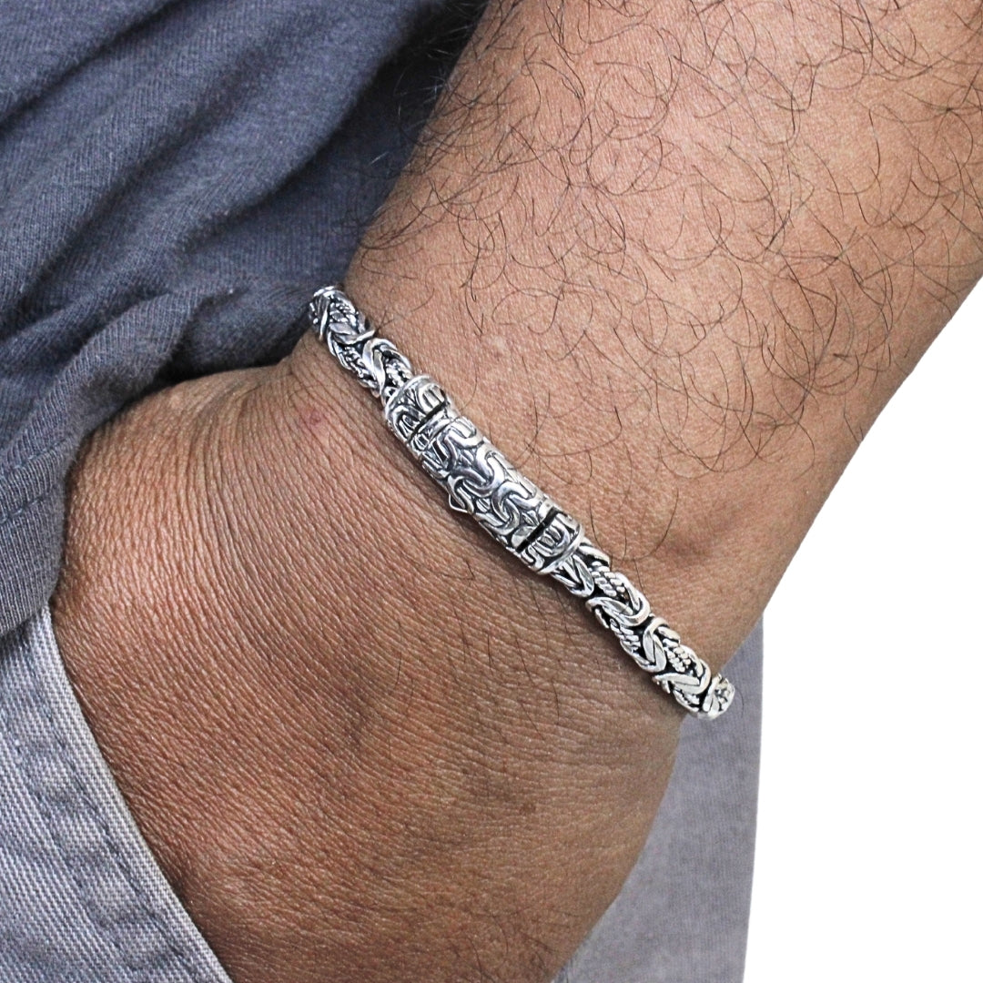 Rantai Byzantine Tali Air Silver Sterling Premium Handmade Bali