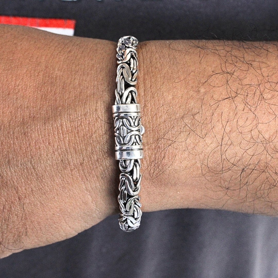 Handmade Byzantine 925 Sterling Silver Bracelet 8mm