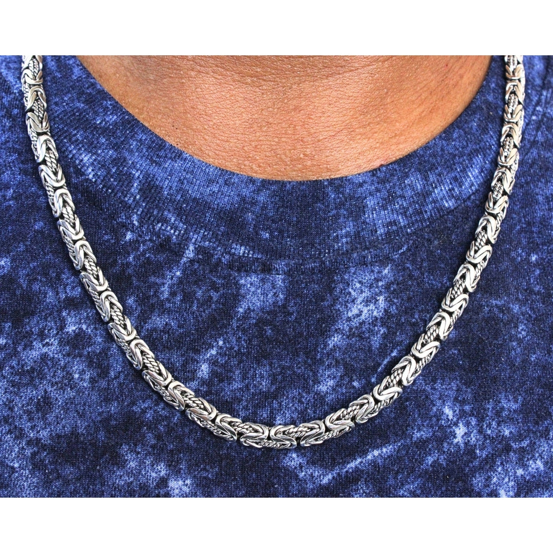 The Byzantine Tali Air Necklace, Sterling Silver