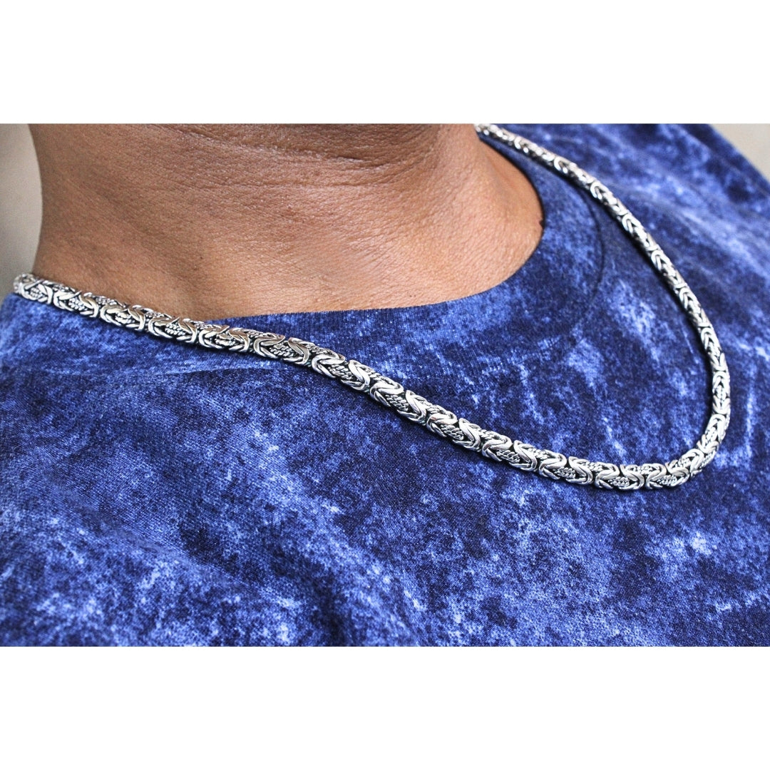 The Byzantine Tali Air Necklace, Sterling Silver